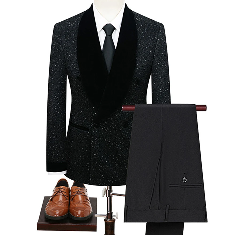 Mens 2 Piece Sequin Suit Regular Fit Suit Blazer Black Pants Set Banquet Party Shine Outfits Customize
Mens 2 Piece Sequin Suit Regular Fit Suit Blazer Black Pants Set Banquet Party Shine Outfits Customize