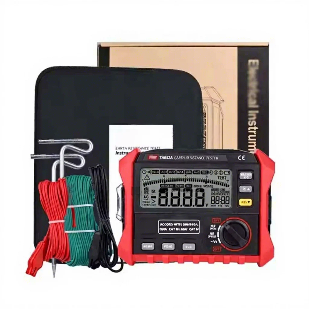 Grounding Resistance Meter TA862A High Precision Digital Display Ground Resistance Shake Meter for Measuring Grounding Voltage
Grounding Resistance Meter TA862A High Precision Digital Display Ground Resistance Shake Meter for Measuring Grounding Voltage