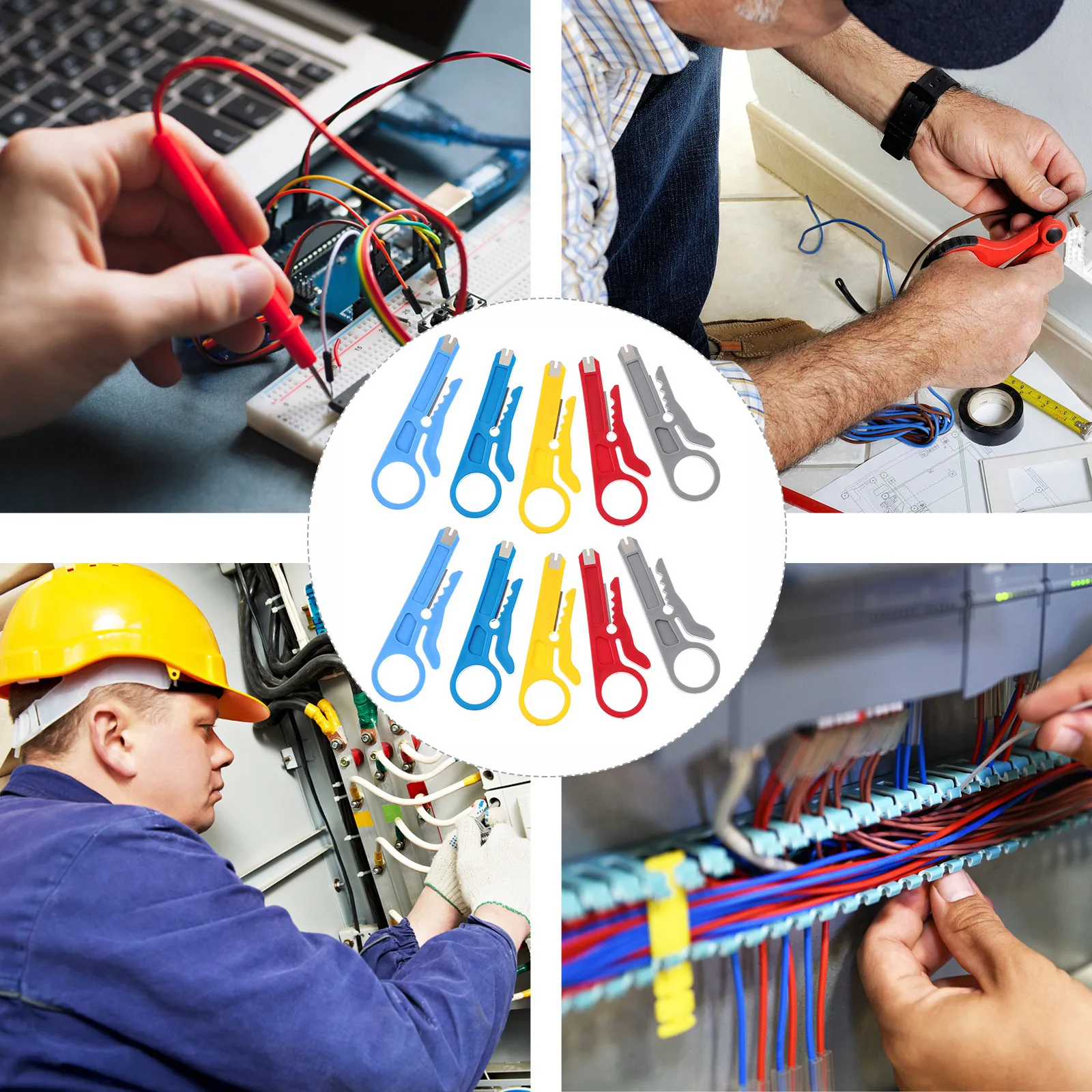 15Pcs Easy Grip Mini Wire Stripper Rotating Design for Outer Jacket Stripping Utp Stp Coaxial Cable Stripping Plier
15Pcs Easy Grip Mini Wire Stripper Rotating Design for Outer Jacket Stripping Utp Stp Coaxial Cable Stripping Plier