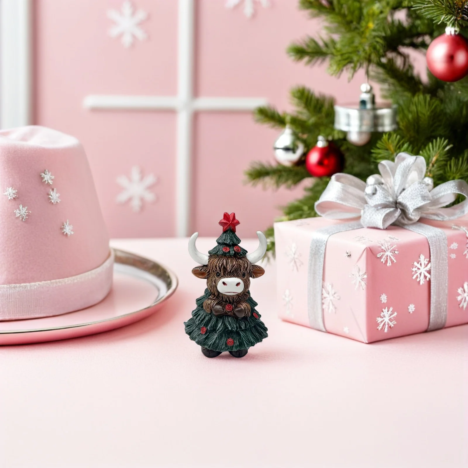 Christmas Decoration Highland Cow Statue With Christmas Tree Design Winter Theme Resin Ornament For Home Decor Tabletop Shelf
Christmas Decoration Highland Cow Statue With Christmas Tree Design Winter Theme Resin Ornament For Home Decor Tabletop Shelf