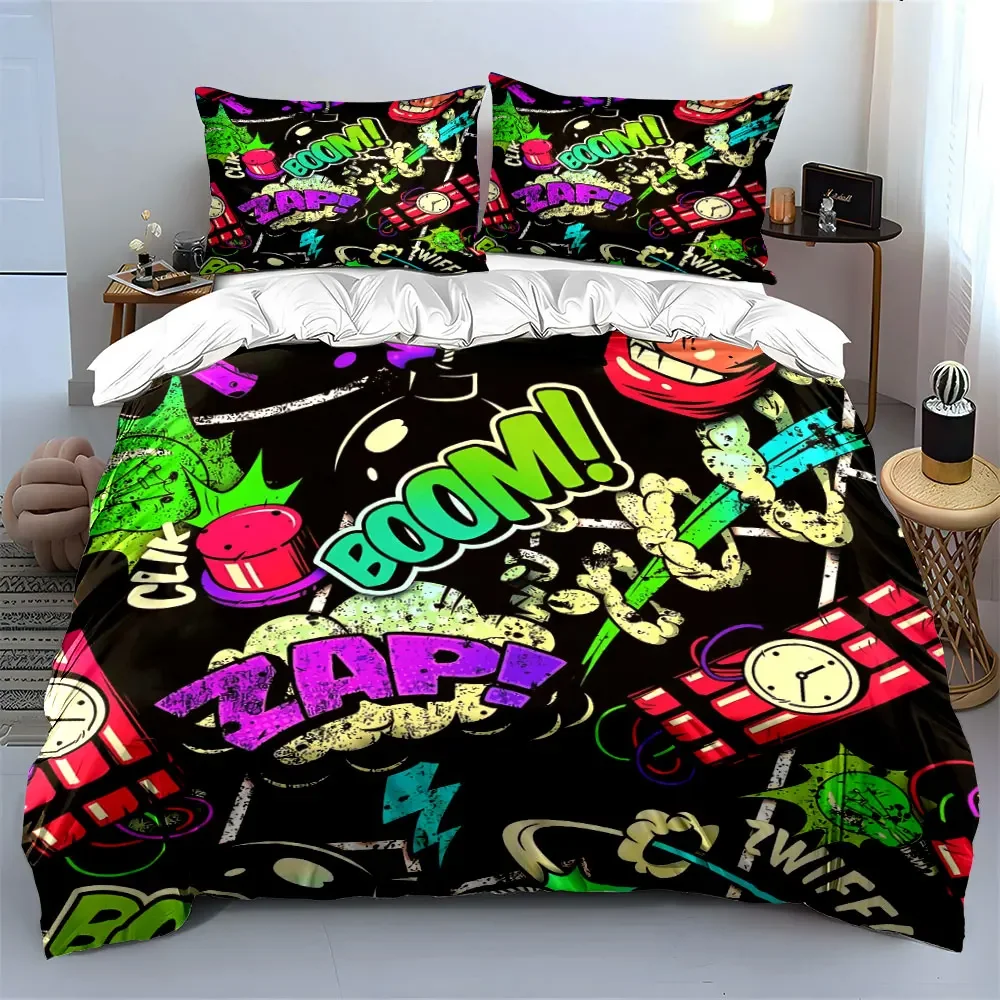 "Colorful Cartoon Explosion Decor Set" Soft Comfortable Duvet Cover Bedding Set Included 1*Duvet Cover & 2*Pillowcases, gift
"Colorful Cartoon Explosion Decor Set" Soft Comfortable Duvet Cover Bedding Set Included 1*Duvet Cover & 2*Pillowcases, gift