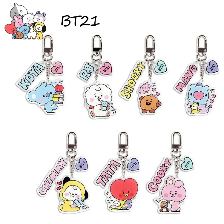 Kawaii BT21 Acrylic Keychain 2D Backpack Pendant with Double-sided Pattern Pendant CHIMMY COOKY KOYA TATA Anime Gift Toys
Kawaii BT21 Acrylic Keychain 2D Backpack Pendant with Double-sided Pattern Pendant CHIMMY COOKY KOYA TATA Anime Gift Toys