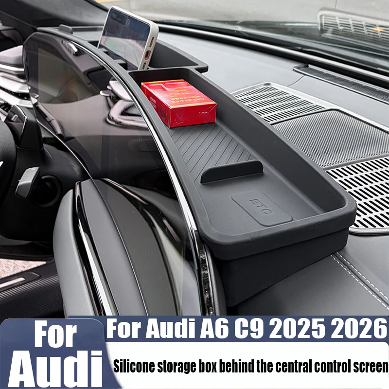 For Audi A6 C9 2025 2026 silicone central control navigation screen rear storage box car interior storage product accessories
For Audi A6 C9 2025 2026 silicone central control navigation screen rear storage box car interior storage product accessories