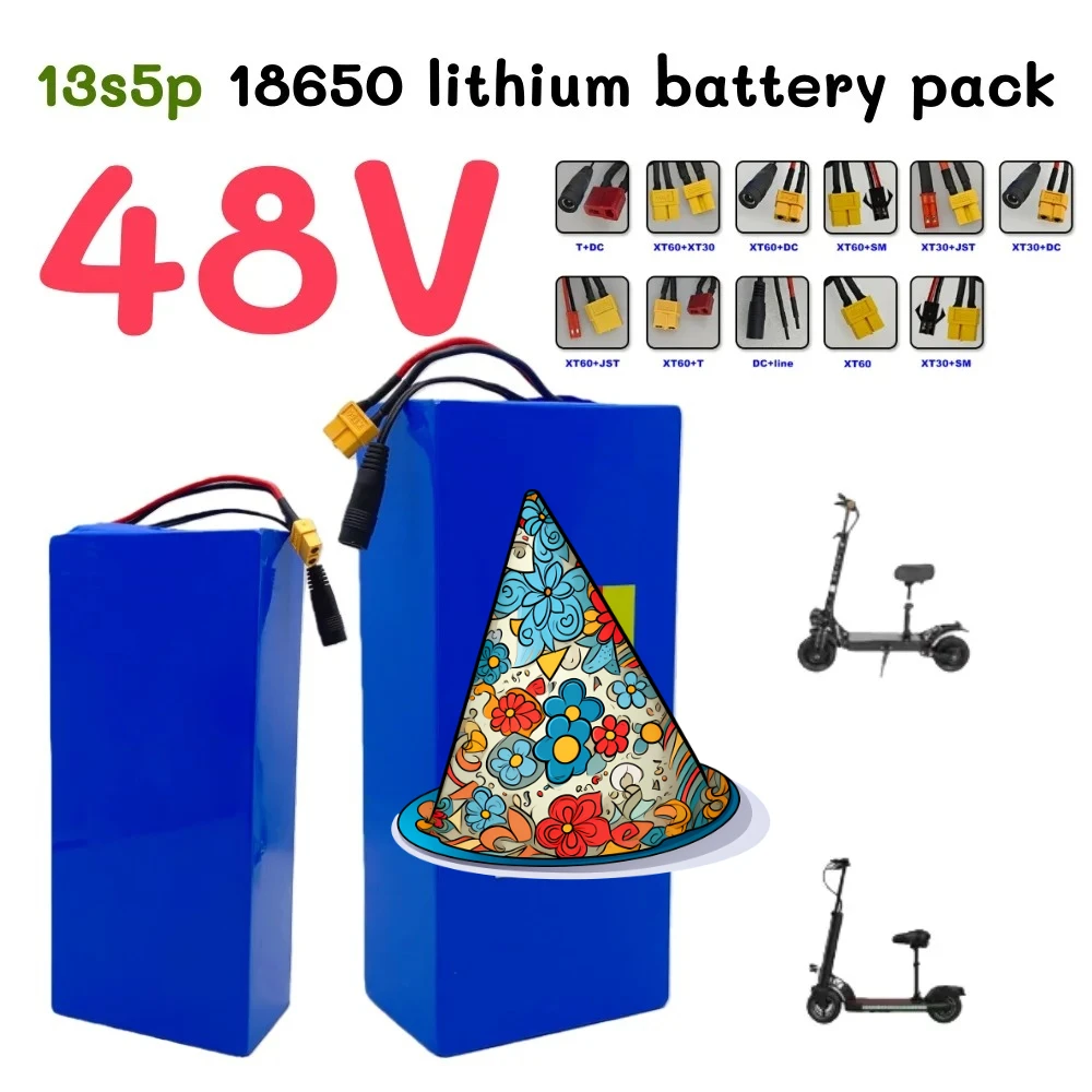 48V 20Ah 18650 Lithium 13S5P Battery Pack Built-in Intelligent BMS For 500-1000W electrical machinery+charger
48V 20Ah 18650 Lithium 13S5P Battery Pack Built-in Intelligent BMS For 500-1000W electrical machinery+charger