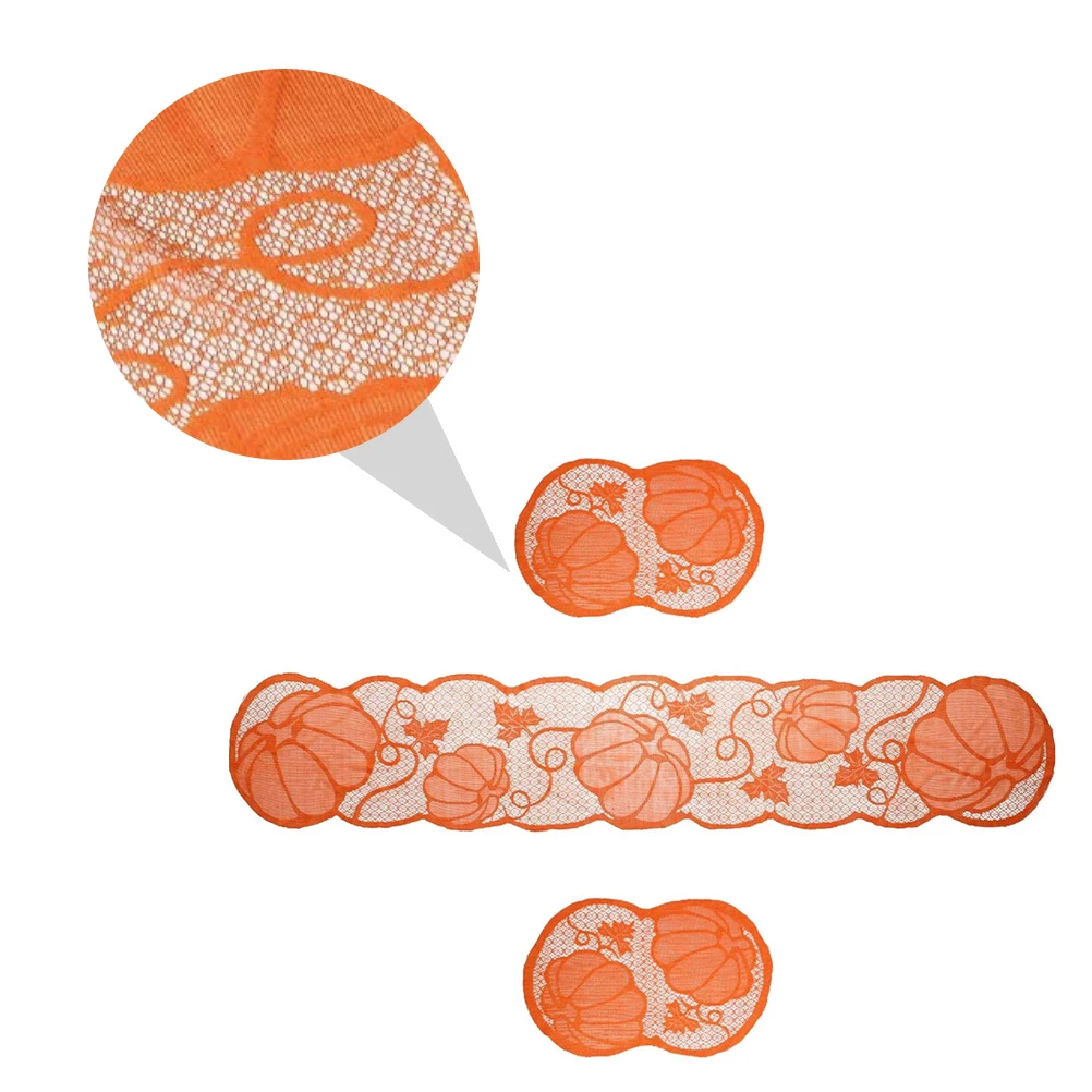 Pumpkin Lace Table Mats Hollow Design Polyester Material Fall Runner Reusable Thanksgiving Supplies Table Cover Decor Party DIY
Pumpkin Lace Table Mats Hollow Design Polyester Material Fall Runner Reusable Thanksgiving Supplies Table Cover Decor Party DIY