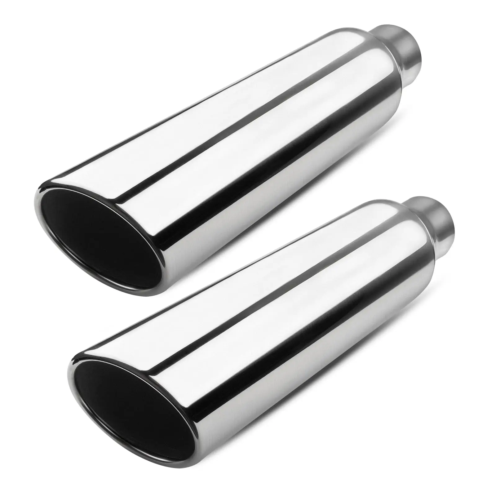 2.5 Inch Inlet 4 Inch Outlet 17 Inch Stainless Steel Exhaust Tip Weld On Rolled Edge Slant Angle Cut Polished 2PCS
2.5 Inch Inlet 4 Inch Outlet 17 Inch Stainless Steel Exhaust Tip Weld On Rolled Edge Slant Angle Cut Polished 2PCS