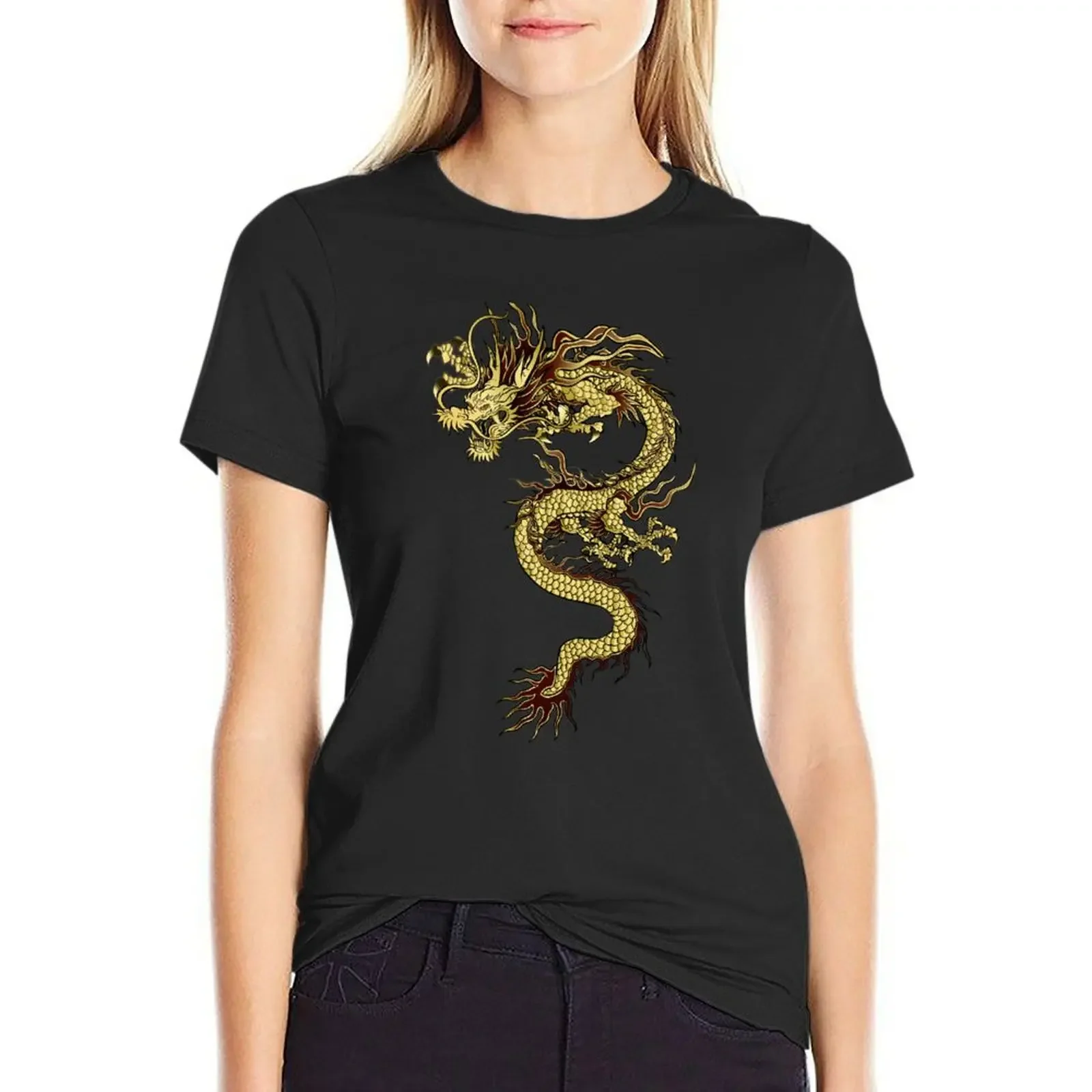 GOLDEN DRAGON T-Shirt customizeds quick-drying aesthetic clothes kawaii clothes Women's tops
GOLDEN DRAGON T-Shirt customizeds quick-drying aesthetic clothes kawaii clothes Women's tops