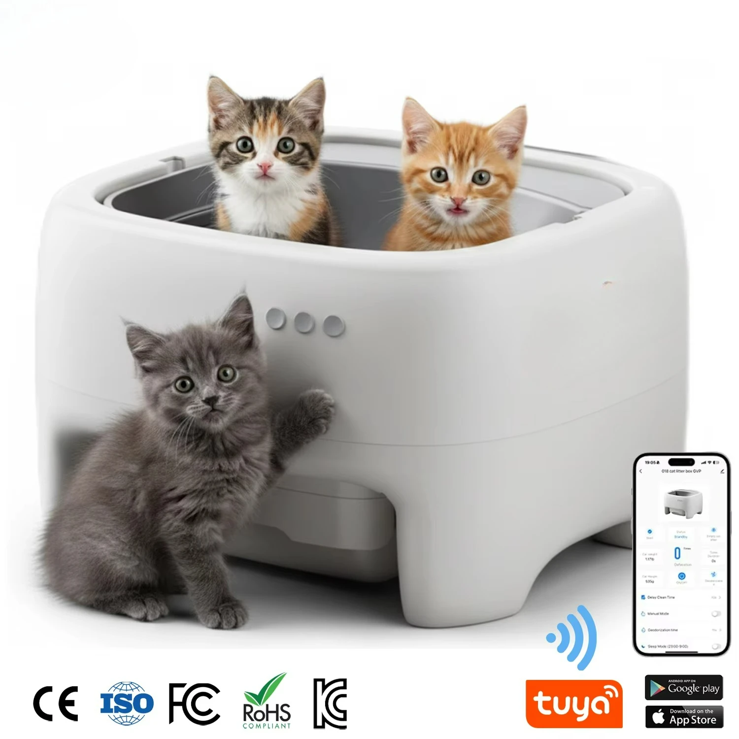 Extra Large Capacity Self Cleaning Cat Litter Box Fully Open Top Automatic Litter Boxes with Enhanced Safety Features
Extra Large Capacity Self Cleaning Cat Litter Box Fully Open Top Automatic Litter Boxes with Enhanced Safety Features