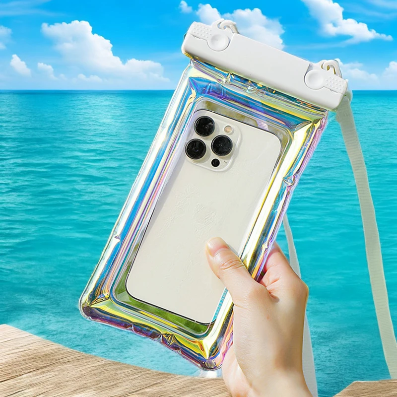 2pcs Laser-Cut Waterproof Phone Pouch for Swimming/Diving, Touch Screen Transparent Waterproof Phone Bag, Snorkeling Gear
2pcs Laser-Cut Waterproof Phone Pouch for Swimming/Diving, Touch Screen Transparent Waterproof Phone Bag, Snorkeling Gear