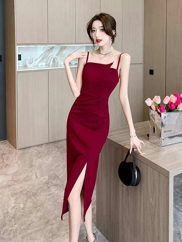 Sexy Red Strapl Bodycon Dr Women's Summer Faion Casual Mid-Length Gown for Par Wedding Date Performance Celebration
Sexy Red Strapl Bodycon Dr Women's Summer Faion Casual Mid-Length Gown for Par Wedding Date Performance Celebration