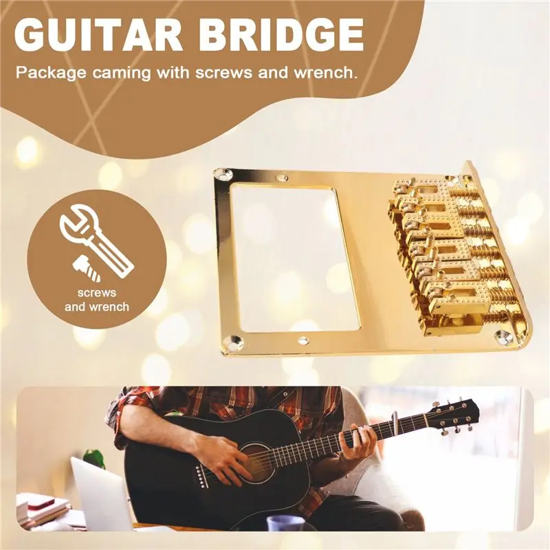 【Supernew】6 Roller Saddle 6 String Humbucker Guitar Bridge For Tele Guitar (Gold)
【Supernew】6 Roller Saddle 6 String Humbucker Guitar Bridge For Tele Guitar (Gold)