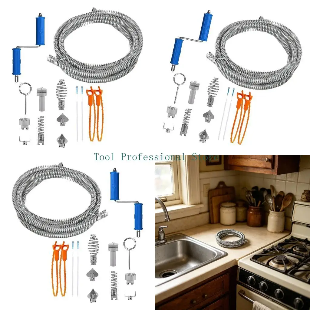 57QF 5M Long Drain Care Equipment With Metal Cable And Parts For Hard Blockages In Home Piping
57QF 5M Long Drain Care Equipment With Metal Cable And Parts For Hard Blockages In Home Piping