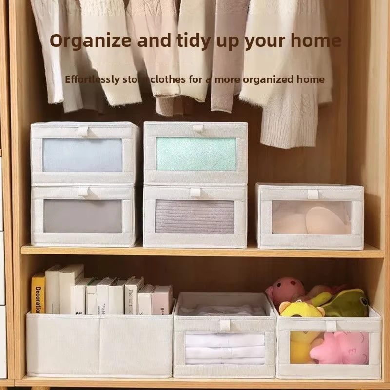 Foldable Wardrobe Organizer Clothes Boxes With Visual Window Oxford Fabric Clothes Pants Closet Organizer Dustproof Storage Box
Foldable Wardrobe Organizer Clothes Boxes With Visual Window Oxford Fabric Clothes Pants Closet Organizer Dustproof Storage Box