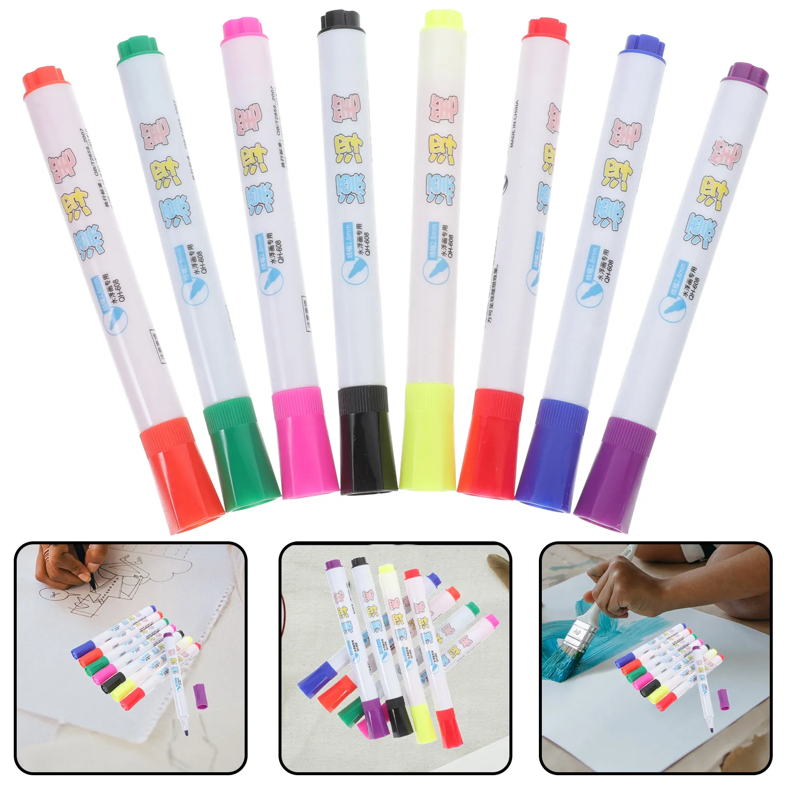 8Pcs Water Painting Pens Floating Colorful Paint Markers Paint Tool Erasable Whiteboard Markers Smooth Writing Color
8Pcs Water Painting Pens Floating Colorful Paint Markers Paint Tool Erasable Whiteboard Markers Smooth Writing Color