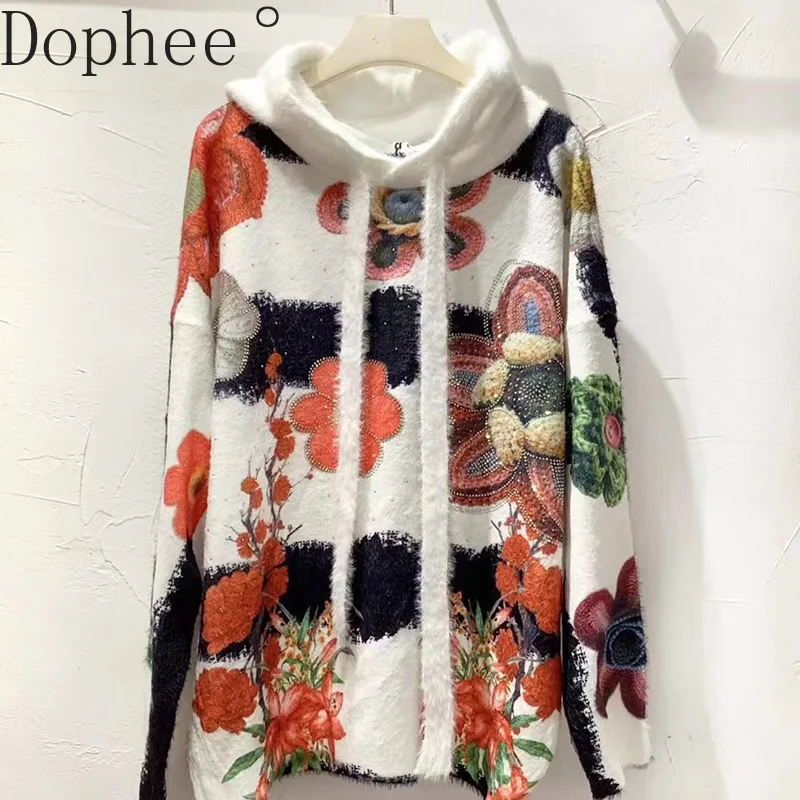 Diamonds Flowers Hooded Sweater New Autumn Winter Long Sleeve Jumpers All-match Long Sleeve Female Knitted Pullover Casual Tops
Diamonds Flowers Hooded Sweater New Autumn Winter Long Sleeve Jumpers All-match Long Sleeve Female Knitted Pullover Casual Tops