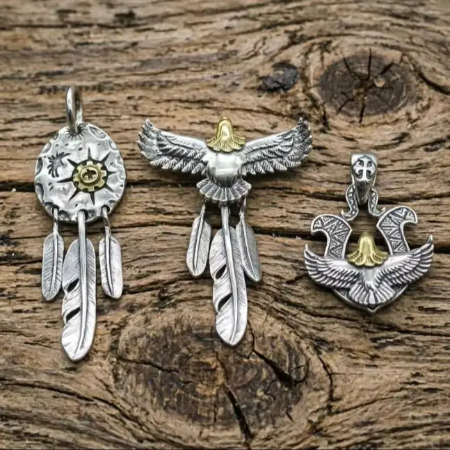 Punk Trendy Personality Sun Shield Hanging Tag 925 Silver Pendant Handmade DIY Pendant for Men and Women
Punk Trendy Personality Sun Shield Hanging Tag 925 Silver Pendant Handmade DIY Pendant for Men and Women