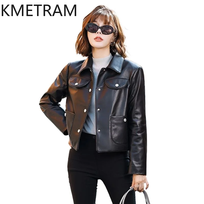 Женская куртка из 100% натуральной овчины, черные короткие куртки из натуральной кожи, новая верхняя одежда, осенняя одежда 2025 года, женская дубленка
Женская куртка из 100% натуральной овчины, черные короткие куртки из натуральной кожи, новая верхняя одежда, осенняя одежда 2025 года, женская дубленка