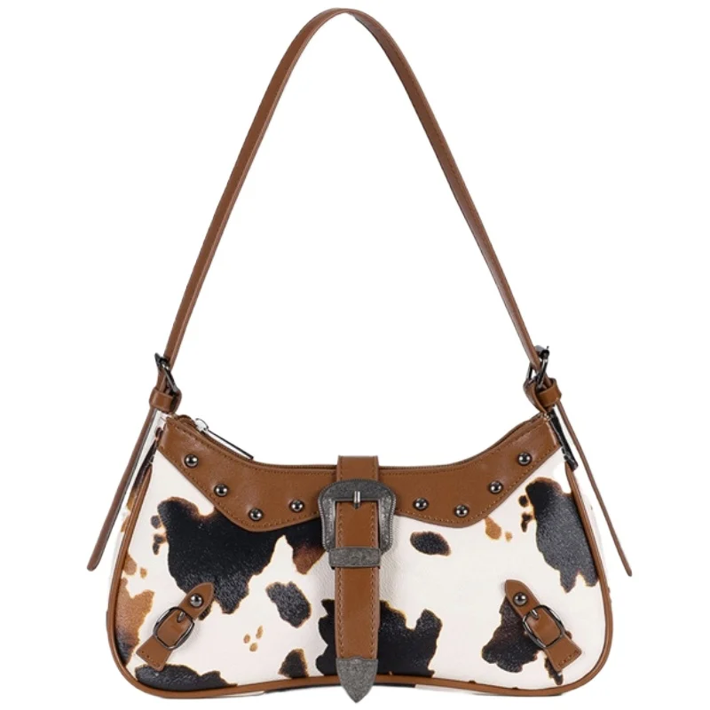 New Retro Cow Pattern Motorcycle Bag, Hot Girl Style Commuter Underarm Bag, Fashionable Single-shoulder Crossbody Bag for Women
New Retro Cow Pattern Motorcycle Bag, Hot Girl Style Commuter Underarm Bag, Fashionable Single-shoulder Crossbody Bag for Women