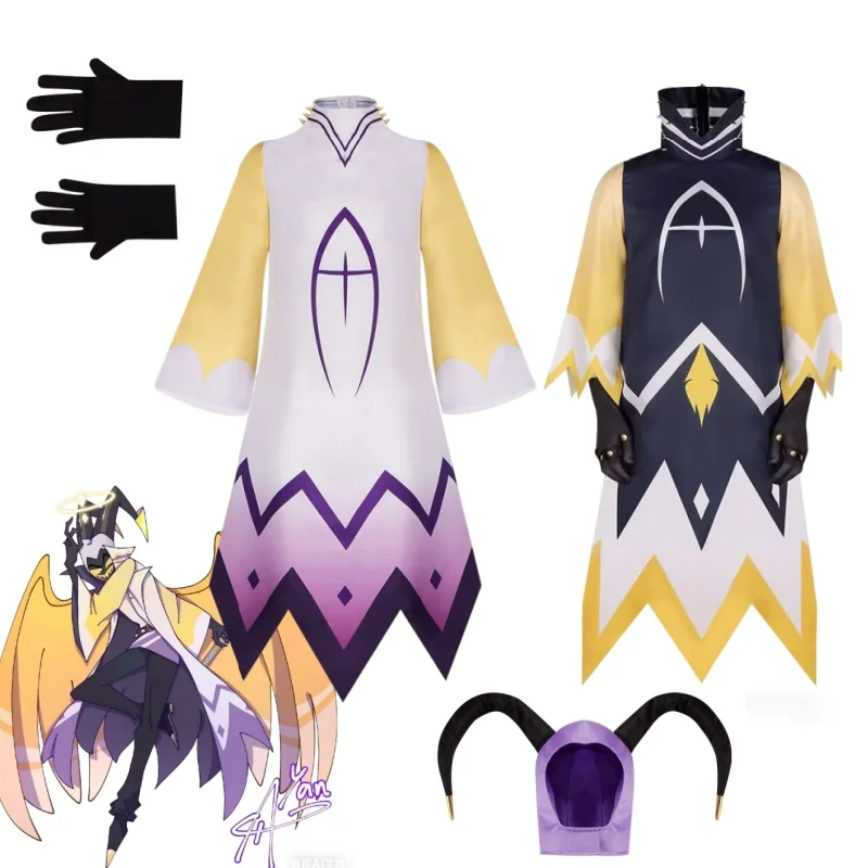 Anime Hotel Hazbin Adam Cosplay Costume Yellow Black Robe Glove Full Set Carnival Halloween Party Men Role Play Suit
Anime Hotel Hazbin Adam Cosplay Costume Yellow Black Robe Glove Full Set Carnival Halloween Party Men Role Play Suit