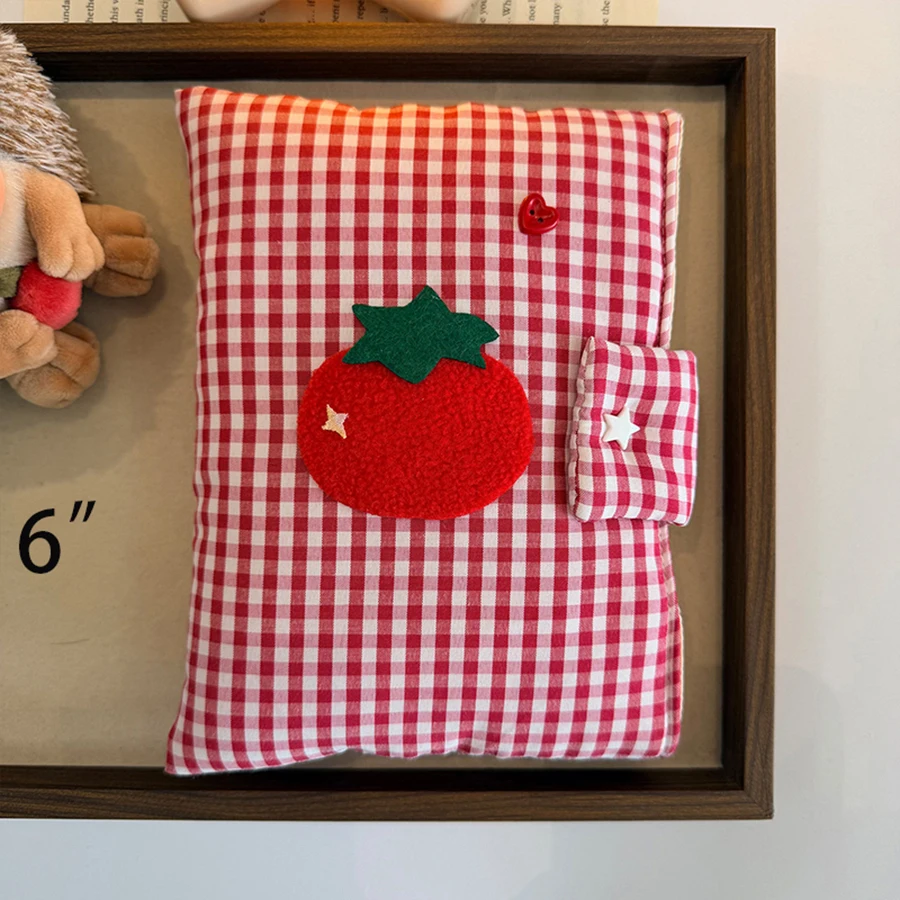 Cute Tomato Cloth Cover A6 Notebook Handcrafted Daily Schedule Book Portable Student Journal Writing Handbook with Inner
Cute Tomato Cloth Cover A6 Notebook Handcrafted Daily Schedule Book Portable Student Journal Writing Handbook with Inner