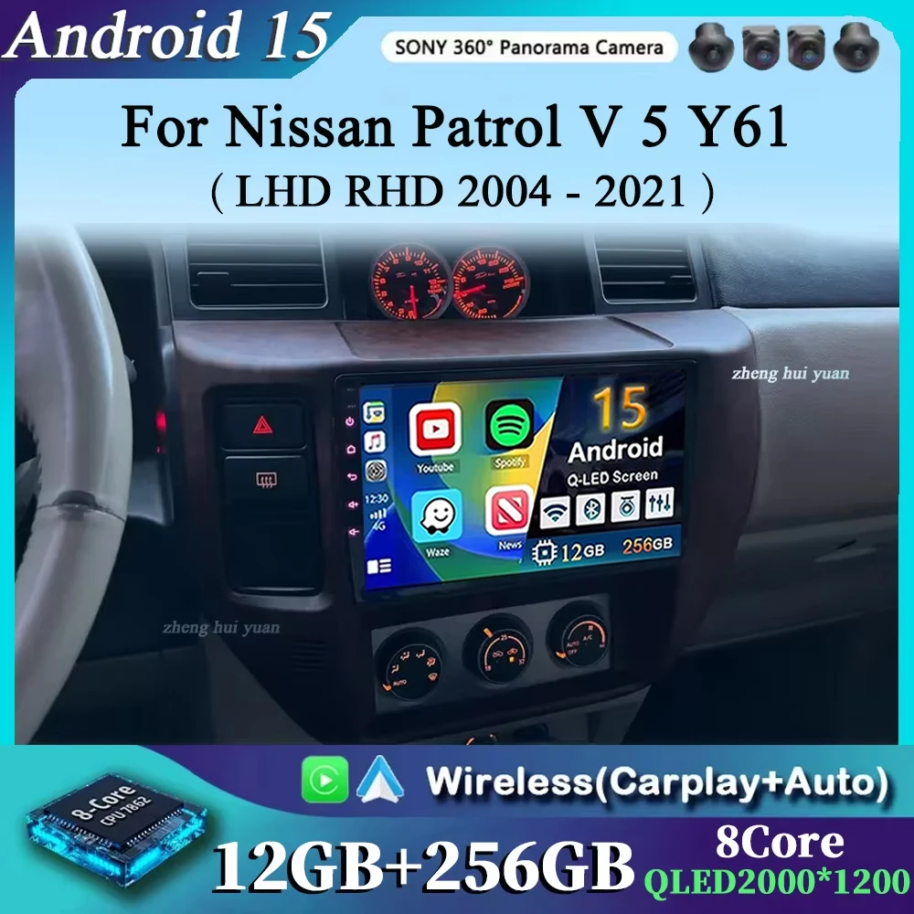 Android 15 For Nissan Patrol V 5 Y61 LHD RHD 2004 - 2021 2K QLED CarPlay Auto Car Radio Multimedia Video Player GPS stereo Head
Android 15 For Nissan Patrol V 5 Y61 LHD RHD 2004 - 2021 2K QLED CarPlay Auto Car Radio Multimedia Video Player GPS stereo Head