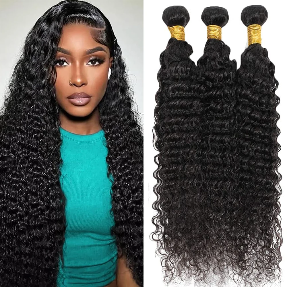Nature Black Bundles Human Hair Deep Wave 1/3/4 Bundles Brazilian Virgin Hairs Water Wave Hair Bundles Weaves Extensions
Nature Black Bundles Human Hair Deep Wave 1/3/4 Bundles Brazilian Virgin Hairs Water Wave Hair Bundles Weaves Extensions