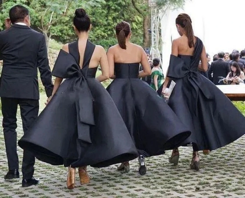 Aenyrst Evening Dresses Bow Halter Neck Backless Wedding Guest Dress Short Puffy Party Gowns Satin Ankle Length Prom Gown 2024
Aenyrst Evening Dresses Bow Halter Neck Backless Wedding Guest Dress Short Puffy Party Gowns Satin Ankle Length Prom Gown 2024