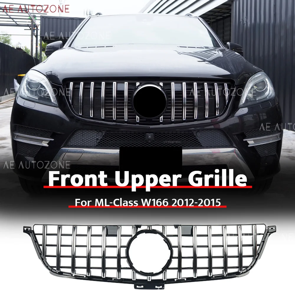 Chrome Silver Front Bumper Grille For ML-Class W166 2012-2015 ML250 ML350 ML400 ML500 ML550
Chrome Silver Front Bumper Grille For ML-Class W166 2012-2015 ML250 ML350 ML400 ML500 ML550