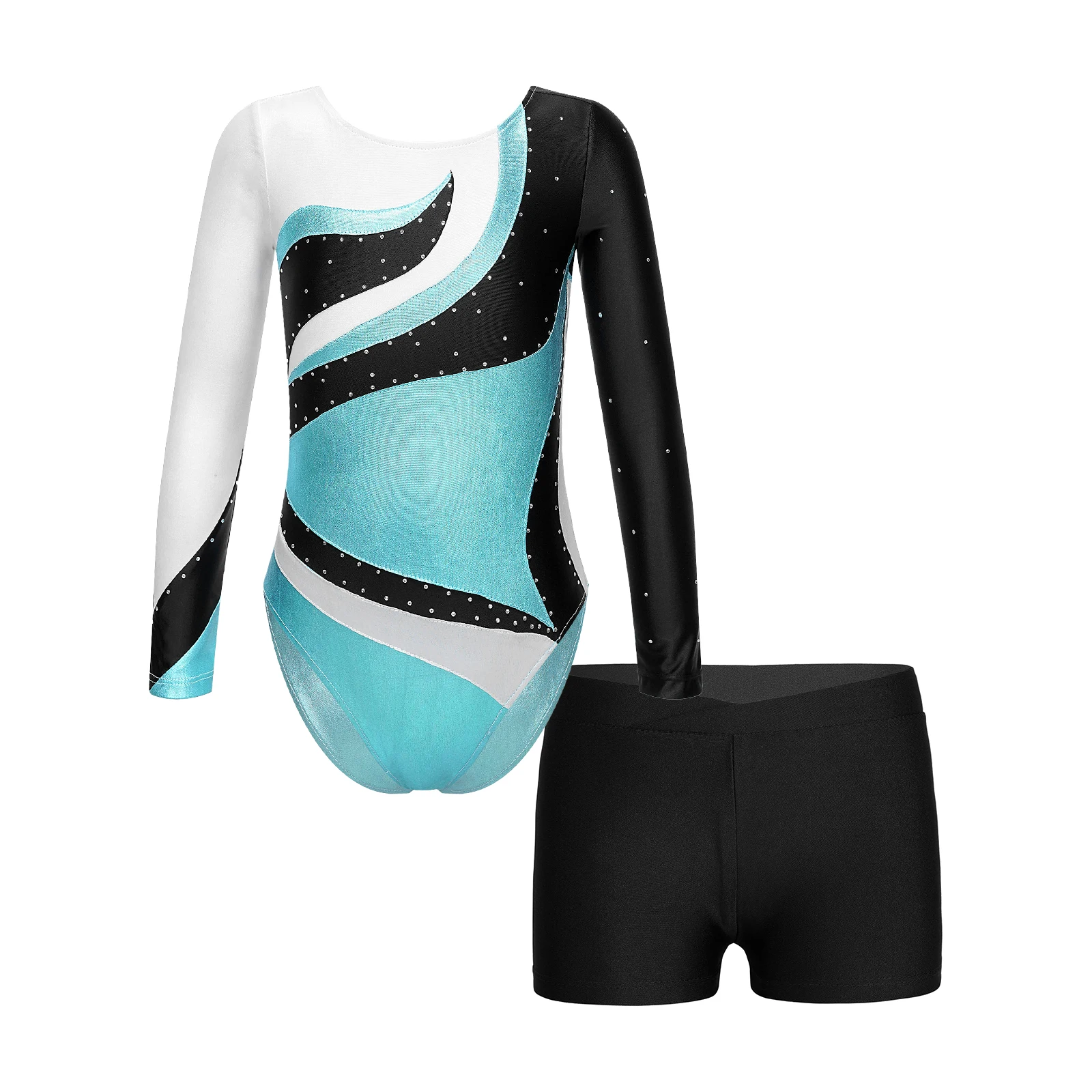 Kids Girls Long Sleeve Ballet Dance Gymnastic Leotard Shiny Rhinestone Bodysuit with Athletic Short Figure Ice Skating Costume
Kids Girls Long Sleeve Ballet Dance Gymnastic Leotard Shiny Rhinestone Bodysuit with Athletic Short Figure Ice Skating Costume