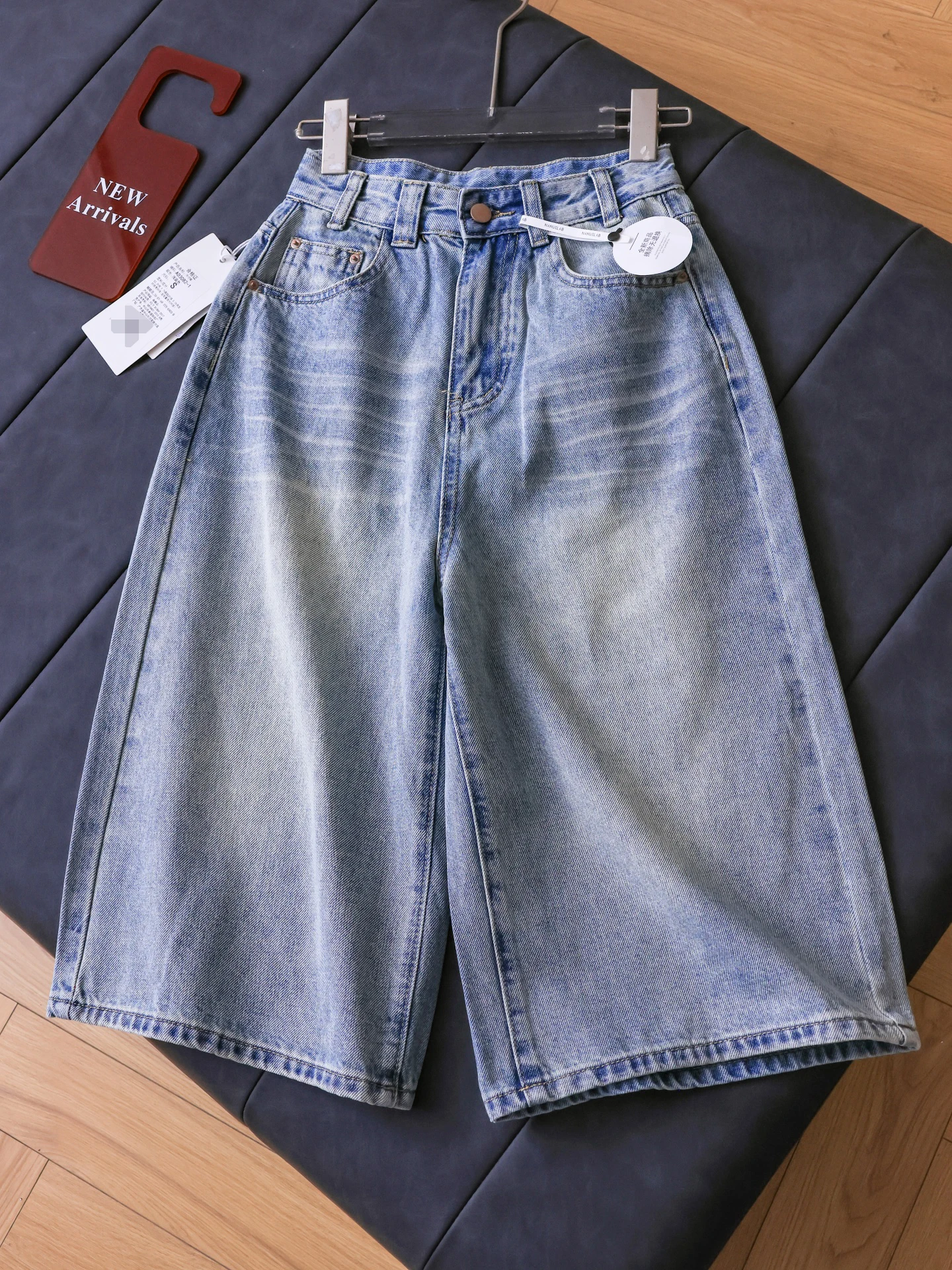 Retro High Waist Wide Leg Jeans Loose Fit Straight Cut Blue Washed Slimming Women's Seven-Foot Denim Pants Summer Cotton Blend
Retro High Waist Wide Leg Jeans Loose Fit Straight Cut Blue Washed Slimming Women's Seven-Foot Denim Pants Summer Cotton Blend
