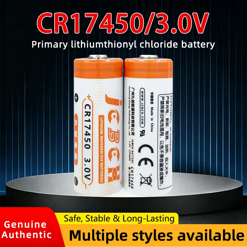JCBCH CR17450 Lithium battery 3V intelligent water meter, smoke alarm, directional indicator, PLC servo driver detector
JCBCH CR17450 Lithium battery 3V intelligent water meter, smoke alarm, directional indicator, PLC servo driver detector