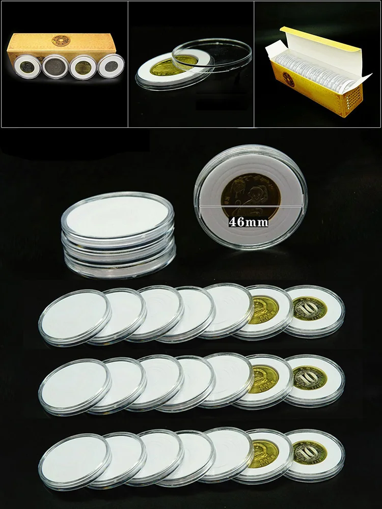 25pcs Coin Capsules Holder Transparent Plastic Coin Collecting Box Case With Inner Gasket For Coin Medal Protector Box Container
25pcs Coin Capsules Holder Transparent Plastic Coin Collecting Box Case With Inner Gasket For Coin Medal Protector Box Container