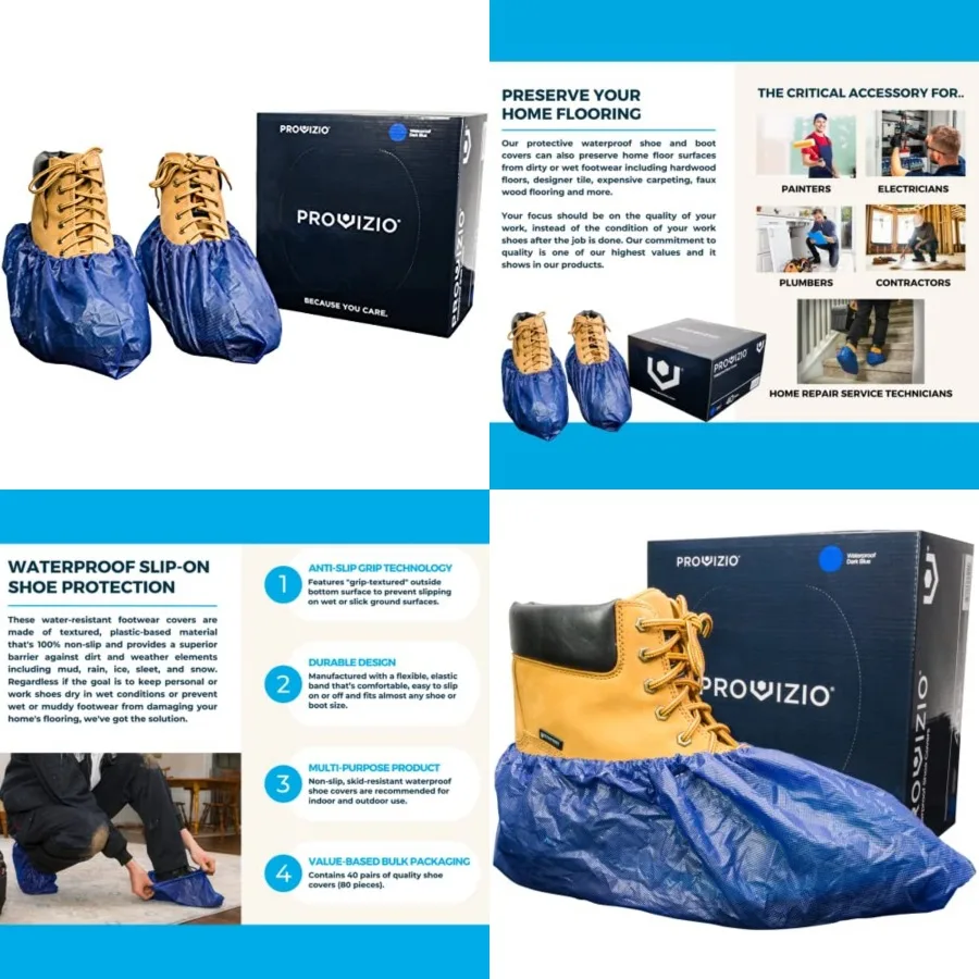 Waterproof Shoe Covers Disposable Non Slip Extra Large Boot Cover - 40 Pairs
Waterproof Shoe Covers Disposable Non Slip Extra Large Boot Cover - 40 Pairs