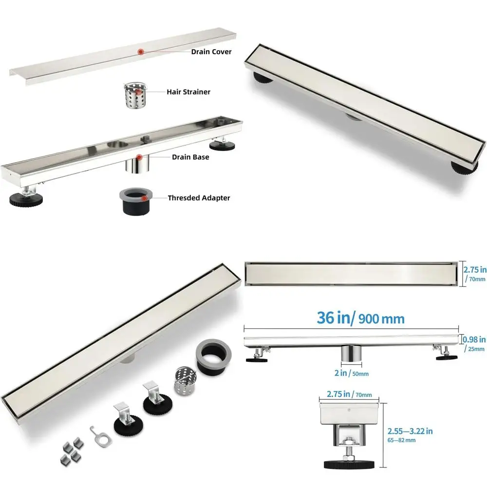 Прямоугольный душевой трап из матовой нержавеющей стали 304 с реверсивной крышкой для плитки и уловителем волос
Прямоугольный душевой трап из матовой нержавеющей стали 304 с реверсивной крышкой для плитки и уловителем волос