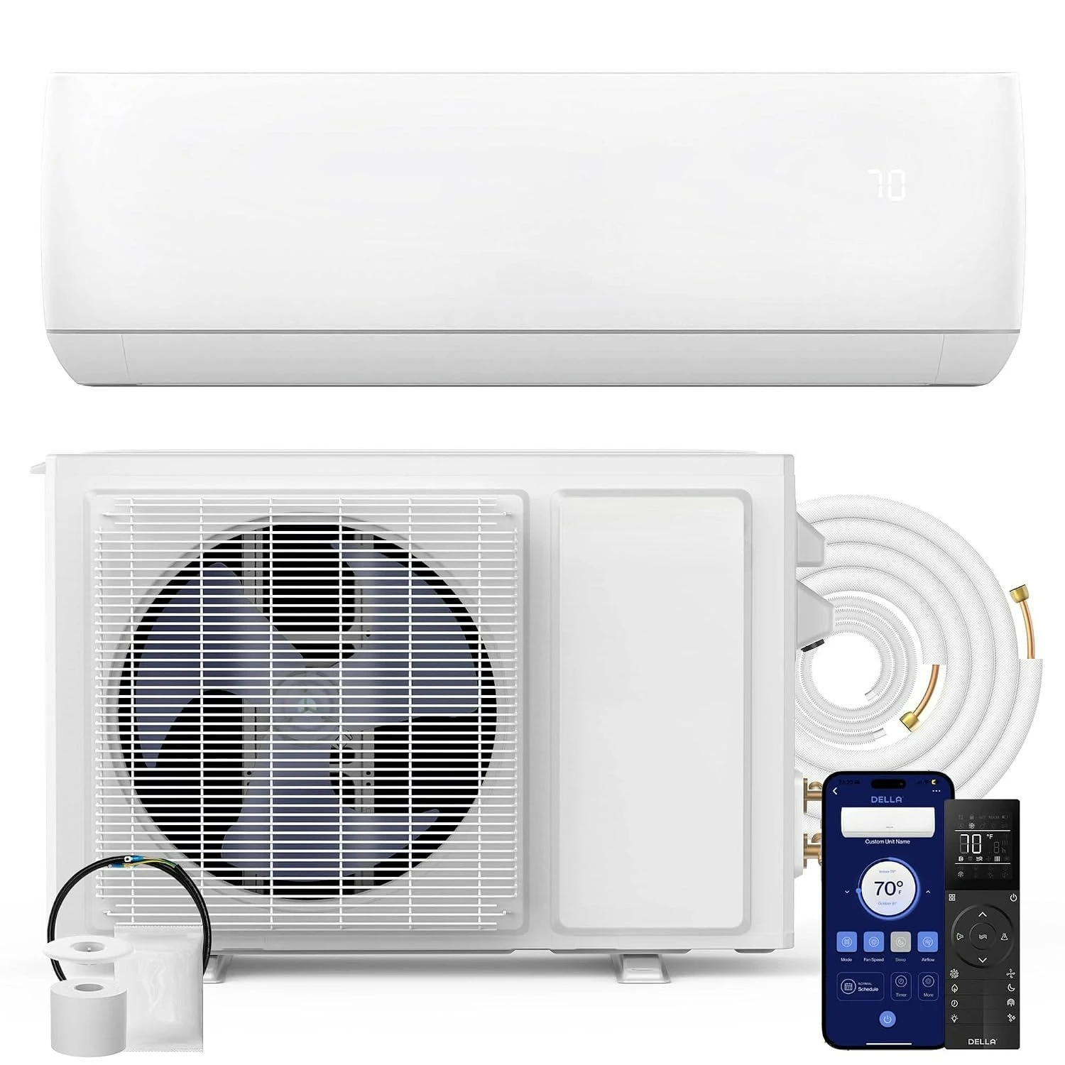 Series 12000 BTU 20 SEER2 115V Mini Split AC, Cools Up to 550 Sq.Ft, Works with Alexa and Wifi, Ductless Inverter, Custom
Series 12000 BTU 20 SEER2 115V Mini Split AC, Cools Up to 550 Sq.Ft, Works with Alexa and Wifi, Ductless Inverter, Custom
