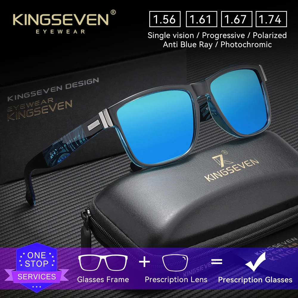 KINGSEVEN модные повседневные очки по рецепту высокого качества, прогрессивные очки для близорукости и дальнозоркости, мужские солнцезащитные очки с оптическими линзами
KINGSEVEN модные повседневные очки по рецепту высокого качества, прогрессивные очки для близорукости и дальнозоркости, мужские солнцезащитные очки с оптическими линзами