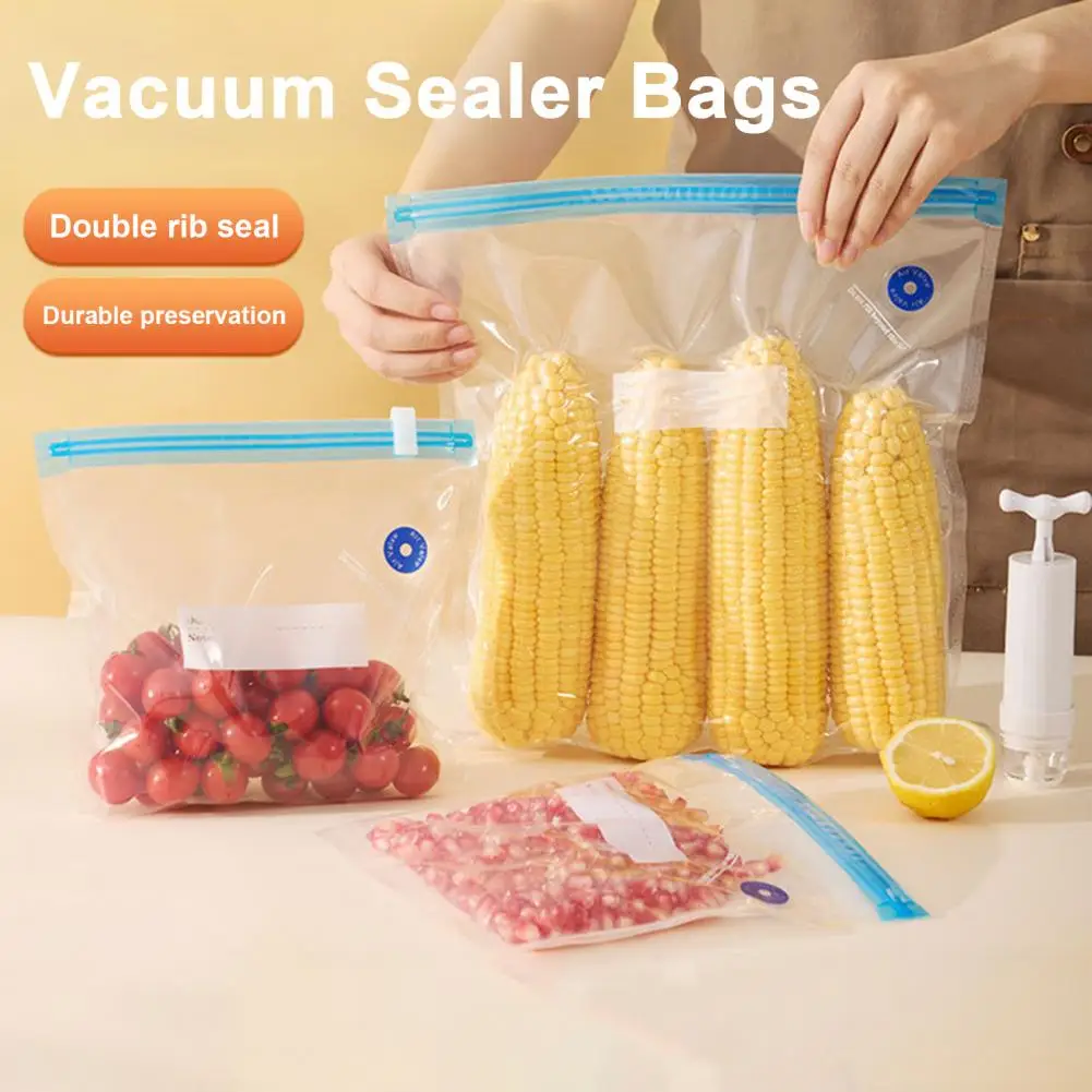 10pcs Food Vacuum Sealer Bags Reusable BPA-Free Leak Resistant Freshness Preservation Portable Storage Bags for Kitchen Use
10pcs Food Vacuum Sealer Bags Reusable BPA-Free Leak Resistant Freshness Preservation Portable Storage Bags for Kitchen Use