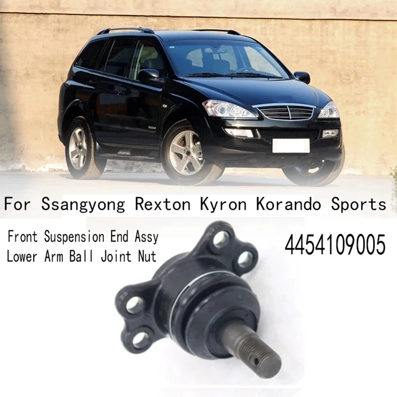 Автомобильная шаровая гайка нижнего рычага для Ssangyong Rexton Kyron Korando Sports 4454109005
Автомобильная шаровая гайка нижнего рычага для Ssangyong Rexton Kyron Korando Sports 4454109005