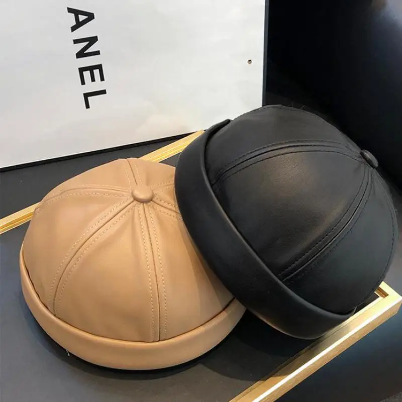 Pu Leather Beanie Beret Hats For Women Men Unisex Hip Hop Autumn Winter Solid Color Retro Melon Hat Street Style Sailor Cap New
Pu Leather Beanie Beret Hats For Women Men Unisex Hip Hop Autumn Winter Solid Color Retro Melon Hat Street Style Sailor Cap New