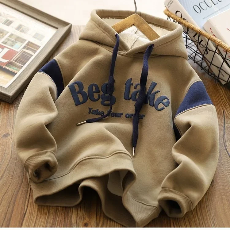 Padded Thick Sweatshirt Coat Winter Big Kids Clothes Warm Hoodie Baby Boys Girls Letter Print Hooded Pullover Casual Tops 4-12Y
Padded Thick Sweatshirt Coat Winter Big Kids Clothes Warm Hoodie Baby Boys Girls Letter Print Hooded Pullover Casual Tops 4-12Y
