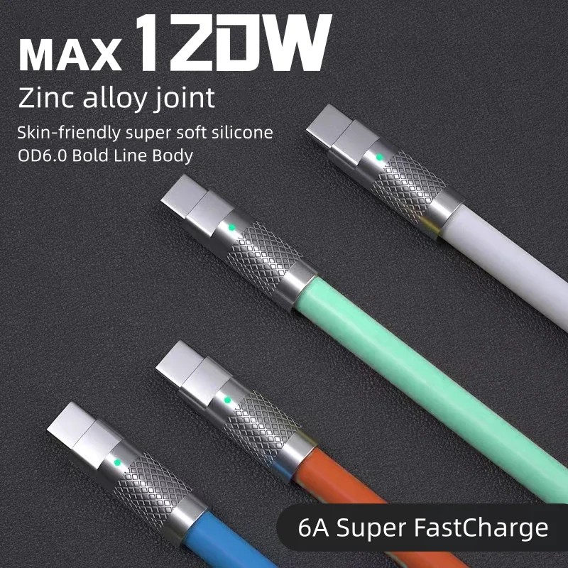 120w 6a Super Fast Charge PD Type C Liquid Silicone Cable Quick Charge 2M 1M Usb Cable Usb C to C Charger Cable
120w 6a Super Fast Charge PD Type C Liquid Silicone Cable Quick Charge 2M 1M Usb Cable Usb C to C Charger Cable