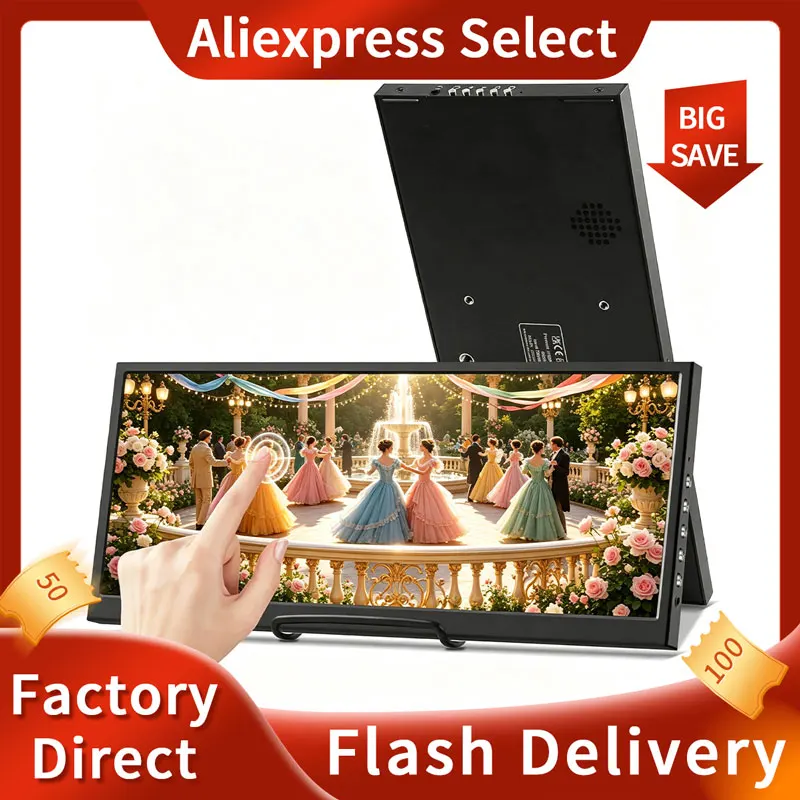 Touch Screen Portable Monitor, 12.3Inch Monitor with Foldable Stand/Two Speakers, Suitable for Y60 DIY PC Case Secondary Monitor
Touch Screen Portable Monitor, 12.3Inch Monitor with Foldable Stand/Two Speakers, Suitable for Y60 DIY PC Case Secondary Monitor