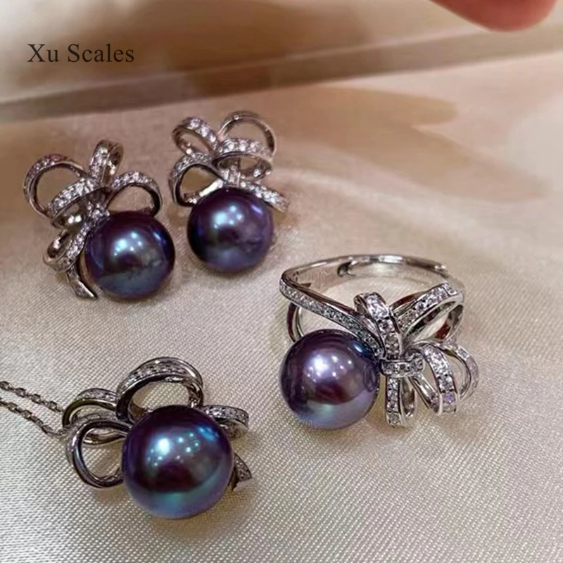 High Quality Round Pearl Natural Freshwater S925 Sterling Silver Pendant Necklace Earring Ring Pearl Jewelry Sets for Women Gift
High Quality Round Pearl Natural Freshwater S925 Sterling Silver Pendant Necklace Earring Ring Pearl Jewelry Sets for Women Gift