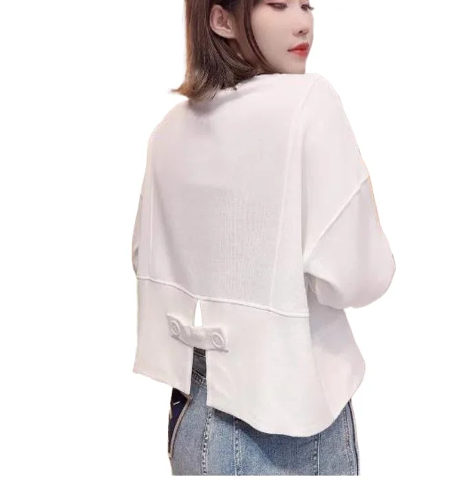 women short sweatshirts lady white long sleeve cotton tops
women short sweatshirts lady white long sleeve cotton tops