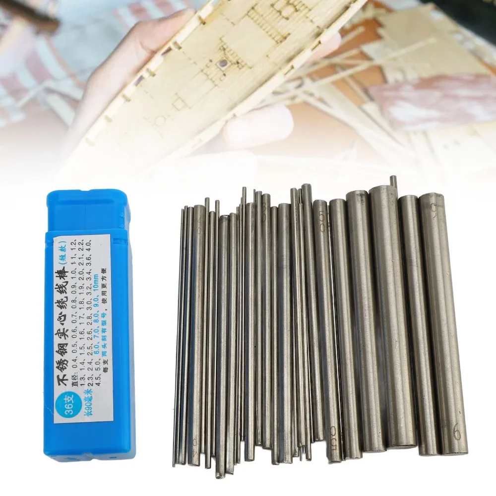 36PCS Stainless Steel Wire Winding Rod Multiple Sizes Storage Box Stainless Steel Rod Solid Round Round Metal Rod DIY Craft
36PCS Stainless Steel Wire Winding Rod Multiple Sizes Storage Box Stainless Steel Rod Solid Round Round Metal Rod DIY Craft