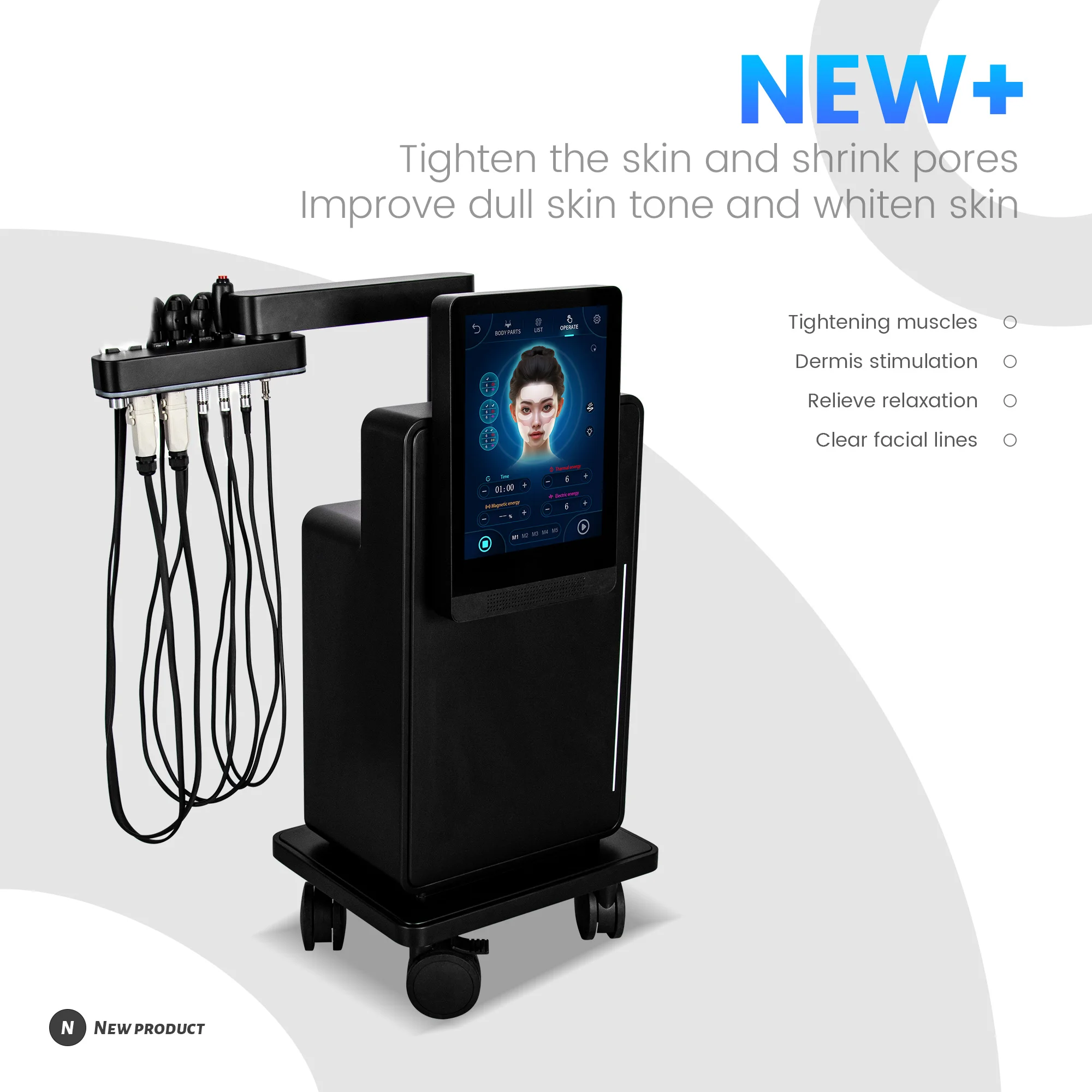 Ems RF Professional Facial Electra Stimulation Machine Emrf Face Face Lifting Sculpt Face Pads Massage Device
Ems RF Professional Facial Electra Stimulation Machine Emrf Face Face Lifting Sculpt Face Pads Massage Device