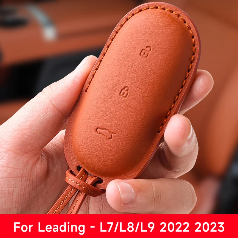 Leather Car Key Case for Leading Ideal One Li Auto L9 for Li Lixiang L7 L8 2022 2023 Keychain Car Supplies Auto Accessories
Leather Car Key Case for Leading Ideal One Li Auto L9 for Li Lixiang L7 L8 2022 2023 Keychain Car Supplies Auto Accessories