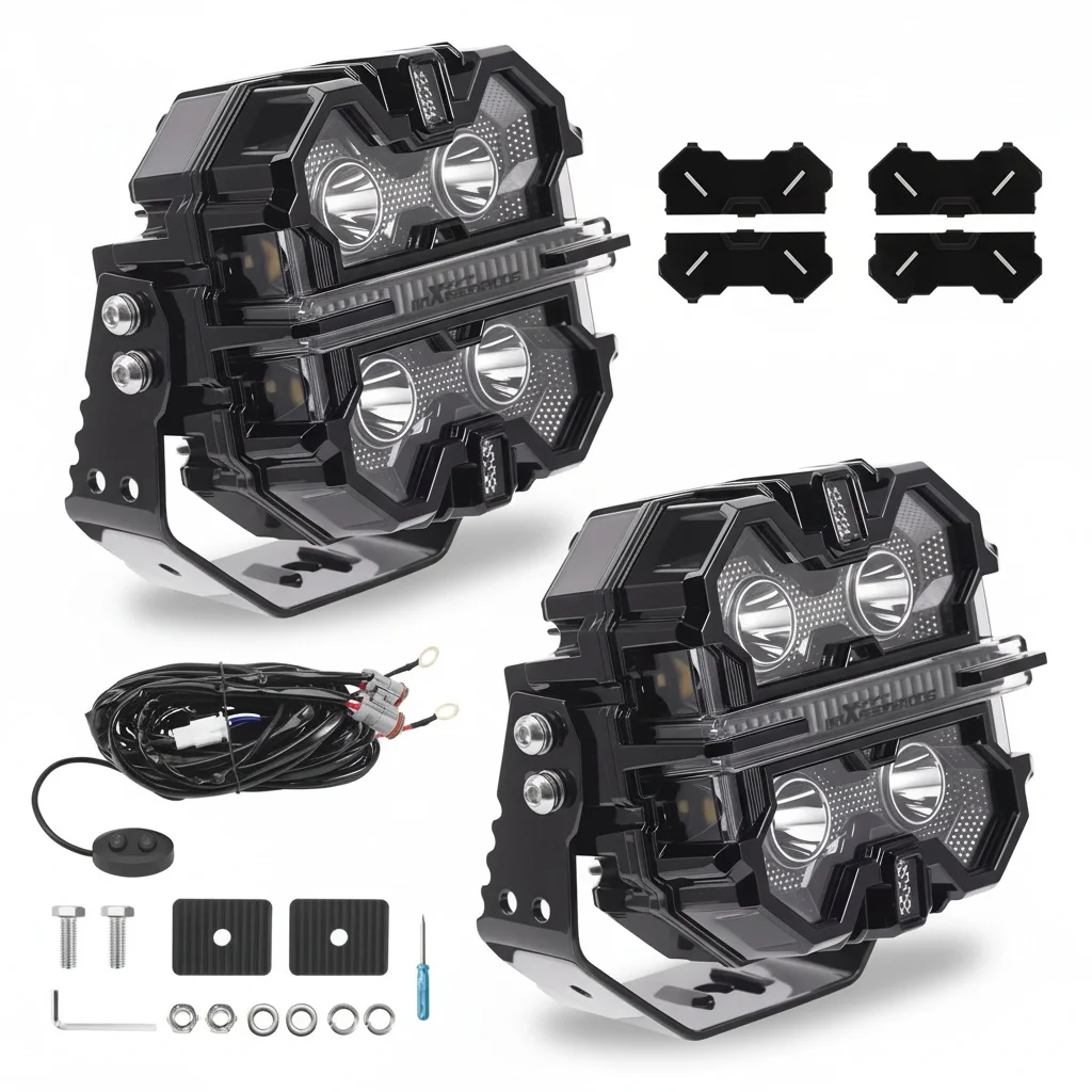5 inch LED Fog Driving Headlights, 212W Die-cast Aluminum RGB Work Light Pods, White Amber DRL, for Off-road 4X4 SUV Truck
5 inch LED Fog Driving Headlights, 212W Die-cast Aluminum RGB Work Light Pods, White Amber DRL, for Off-road 4X4 SUV Truck