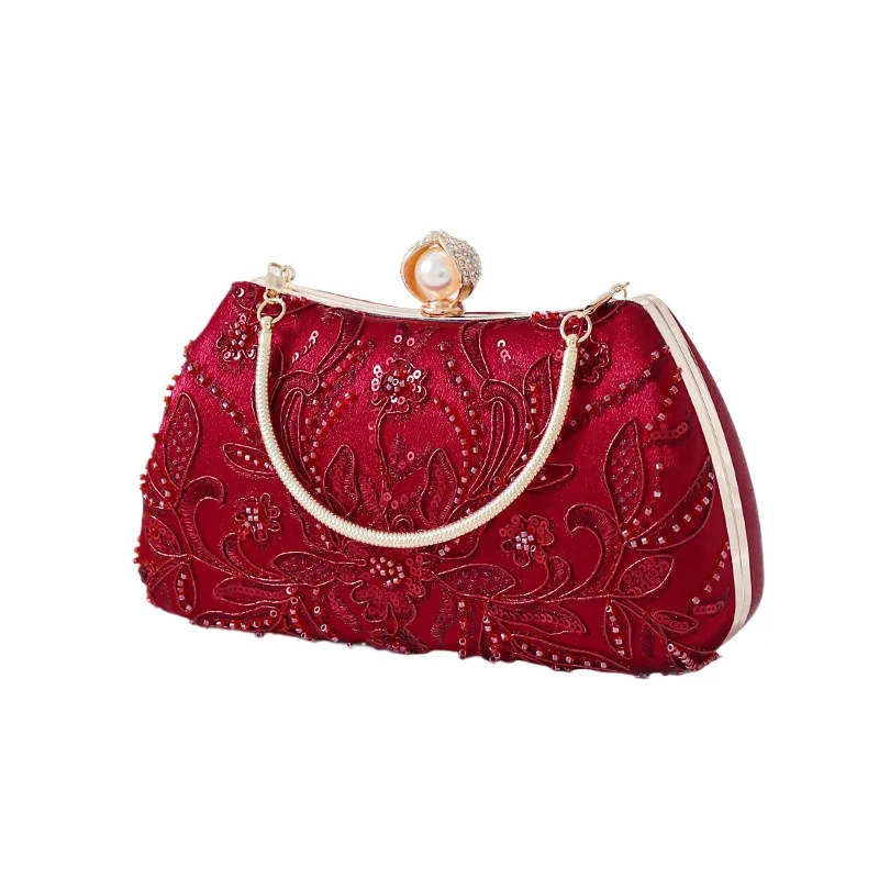Новая сумка с вышивкой бисером, новая сумка Cheongsam в китайском стиле, женский банкетный клатч для невесты, сумка через плечо на одно плечо
Новая сумка с вышивкой бисером, новая сумка Cheongsam в китайском стиле, женский банкетный клатч для невесты, сумка через плечо на одно плечо