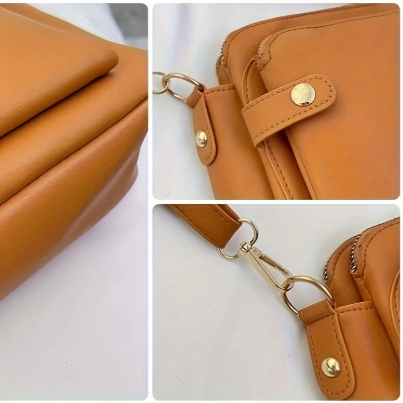 1pcs PU Orange Crossbody Bag Multi-zip Casual Square Shoulder Purse For Daily Use
1pcs PU Orange Crossbody Bag Multi-zip Casual Square Shoulder Purse For Daily Use